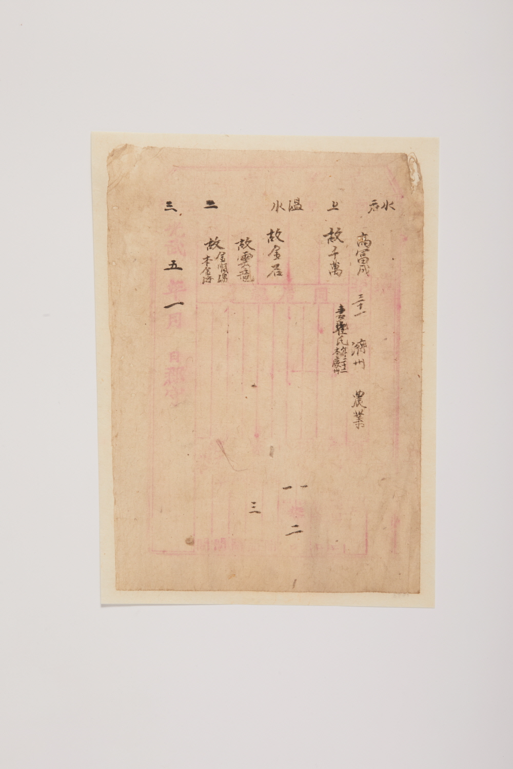 고부성(高富成) 호적 자료 이미지